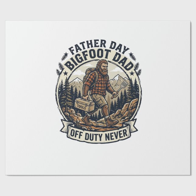 Fader Dag Bigfoot Pappa Tröja Pappa Läge I Det Vil Presentpapper (Platt)
