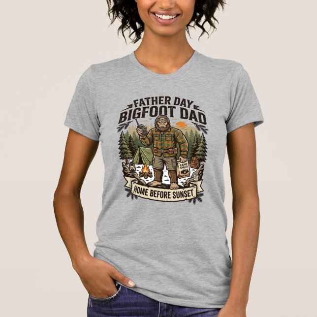 Fader Dag Bigfoot Pappa Tröja Skogs Papa Retro G (Framsida)