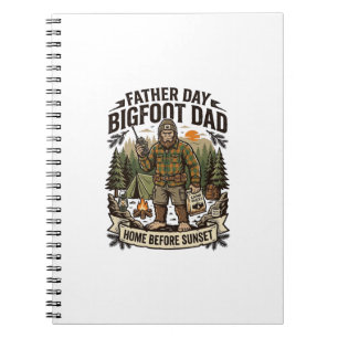 Fader Dag Bigfoot Pappa Tröja Skogs Papa Retro G Anteckningsbok