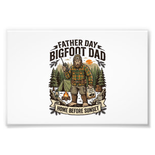 Fader Dag Bigfoot Pappa Tröja Skogs Papa Retro G Fototryck
