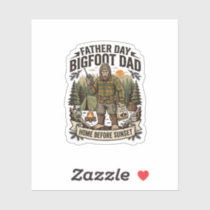 Fader Dag Bigfoot Pappa Tröja Skogs Papa Retro G Klistermärken