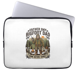 Fader Dag Bigfoot Pappa Tröja Skogs Papa Retro G Laptop Fodral