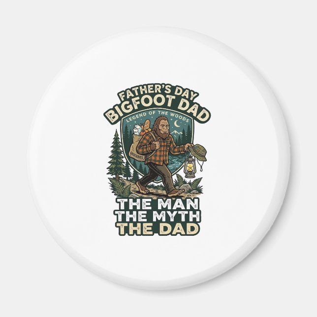 Fader Dag Bigfoot Pappa Tröja Stark Tyst Pålitlig Magnet (Framsidan)
