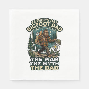 Fader Dag Bigfoot Pappa Tröja Stark Tyst Pålitlig Pappersservett