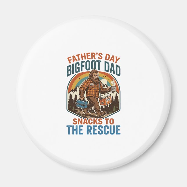 Fader Dag Bigfoot Pappa Tröja Uppfostra Barn Som E Magnet (Framsidan)