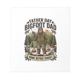Fader Dag Bigfoot Pappa Tröja Woodland Papa Retro  Anteckningsblock