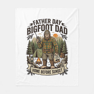 Fader Dag Bigfoot Pappa Tröja Woodland Papa Retro Fleecefilt