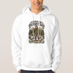 Fader Dag Bigfoot Pappa Tröja Woodland Papa Retro Hoodie