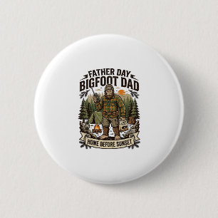 Fader Dag Bigfoot Pappa Tröja Woodland Papa Retro Knapp