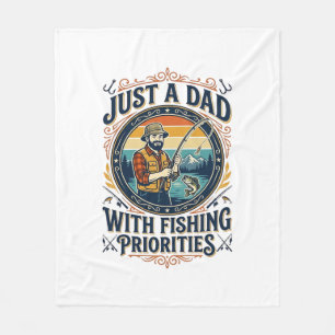 Fader Dag Fiske Pappa Tröja Bara En Pappa Med Fisk Fleecefilt