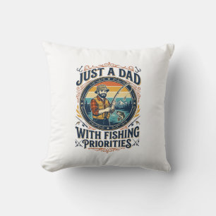 Fader Dag Fiske Pappa Tröja Bara En Pappa Med Fisk Kudde