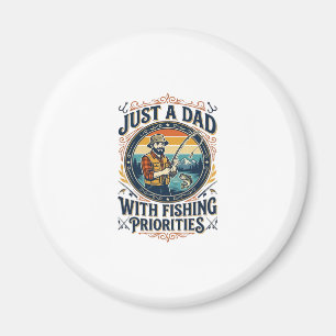 Fader Dag Fiske Pappa Tröja Bara En Pappa Med Fisk Magnet