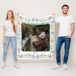 Fader Dotter Anpassad Foto Vildblomma Pappa Flis Fleecefilt