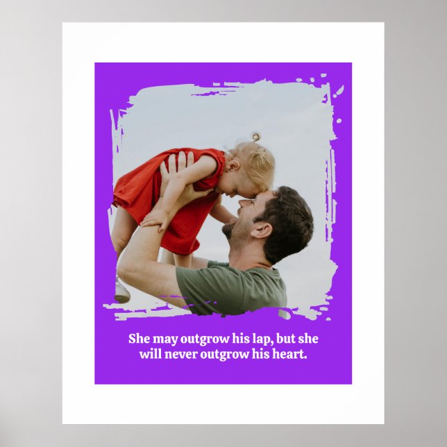 Fader Dotter-Gåva – Personlig Fotoväggkonst Poster (Framsidan)