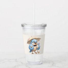 Fader Fågel Akryl Tumbler Pappas Present Take Away Mugg