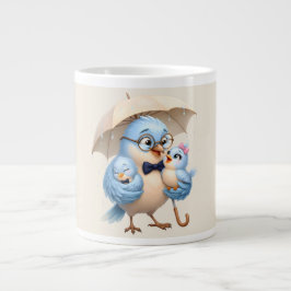 Fader Fågel Kaffemugg Familjeppresent Jumbo Mugg