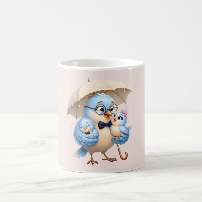 Fader Fågel Kaffemugg För Pappa (Center)