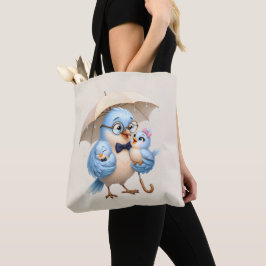 Fader Fågel Tote Bag Vardaglig Bärning Tygkasse