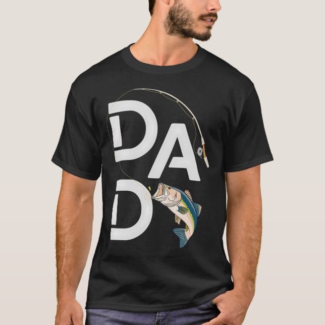 Fader Fiskespö Design för Anglers T Shirt (Framsida)