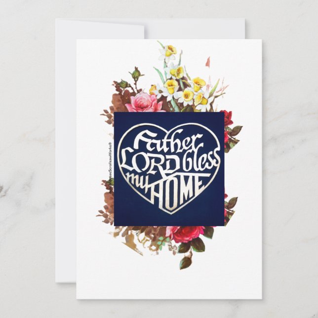 Fader HERRE välsigna mitt hem Inbjudningar (Framsida)