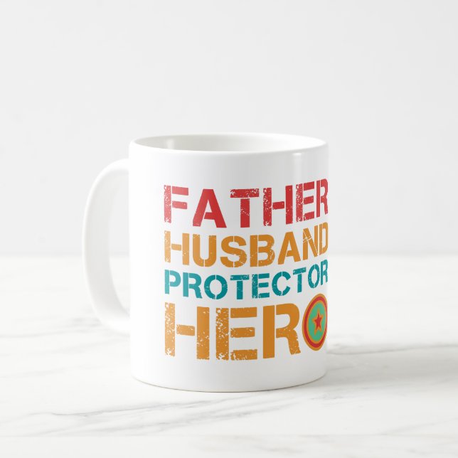 Fader Makehusvete Beskyddare Hjälte Kaffemugg (Framsida vänster)