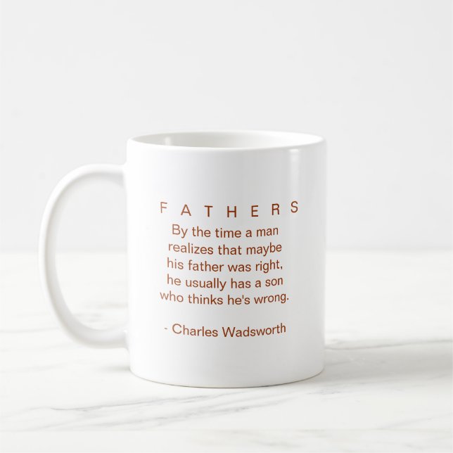 FÄDER med den faderliga citationsteckenMUGGEN Kaffemugg (Vänster)