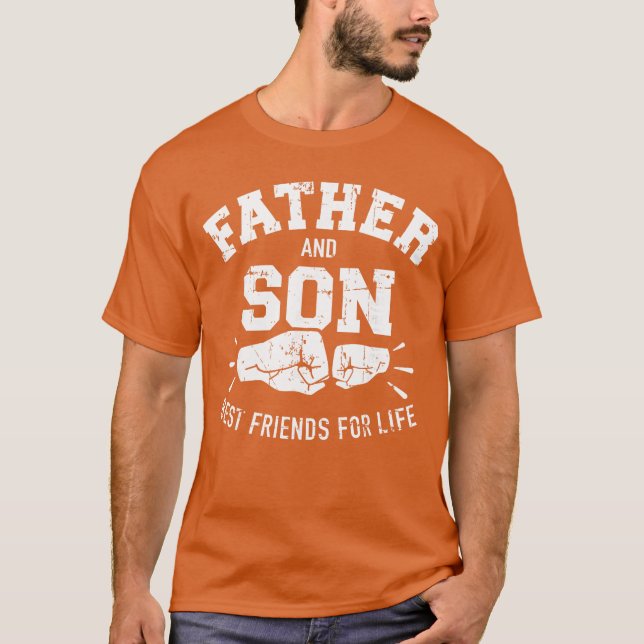 Fader och son bästa vänner för livet-present t shirt (Framsida)