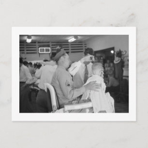 Fader Son Barber Erfarenhet 1940-talet Vykort