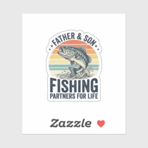 Fader Son Fiske Partners Vintage Bas-Shirt_1 Klistermärken
