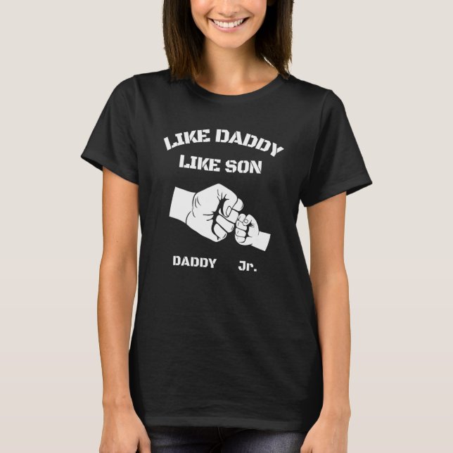 Fader Son Knuff Matchande Fars Dag Pappa D T Shirt (Framsida)
