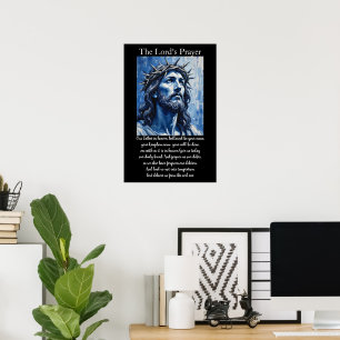 Fader vår blå palettkniv Kristus helgedom Poster