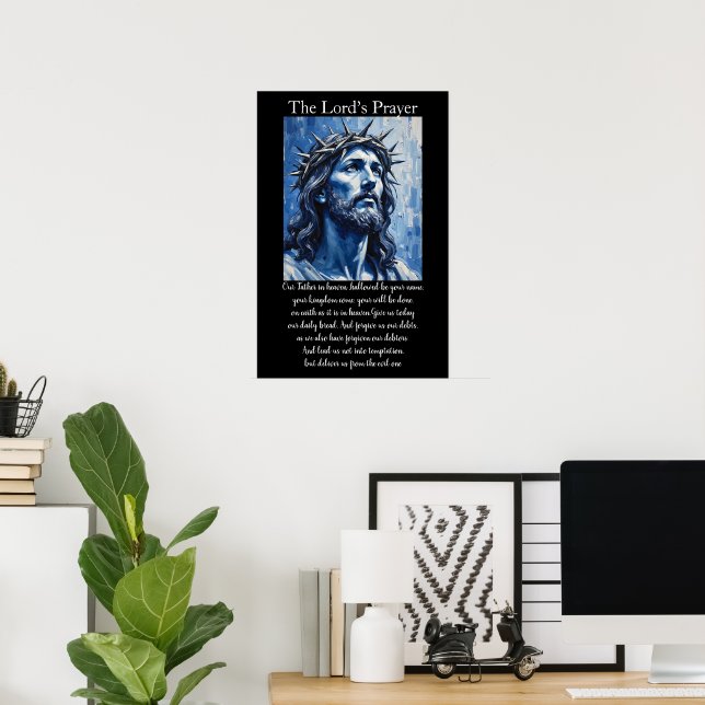 Fader vår blå palettkniv Kristus helgedom Poster (Hemmakontoret)