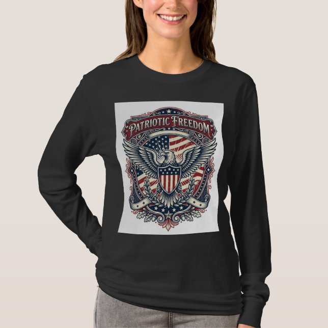 Faderdag Vector Grafik T-shirt med Patriotisk Tema (Framsida)
