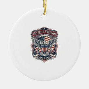 Faderdag Vector Grafik T-shirt med Patriotiskt Tem Julgransprydnad Keramik