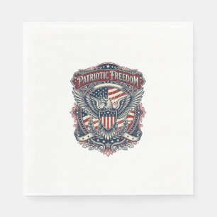 Faderdag Vector Grafik T-shirt med Patriotiskt Tem Pappersservett