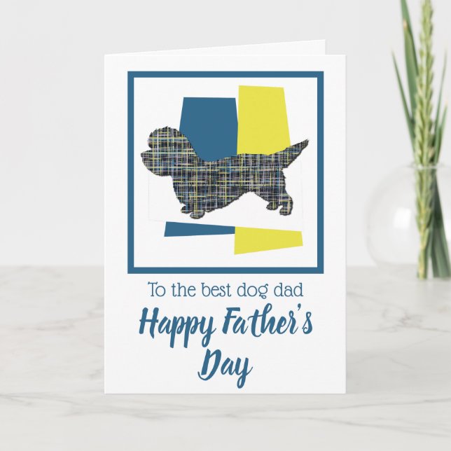 Faderdagskort med Dandie Dinmont Dog TriColour Kort (Framsida)