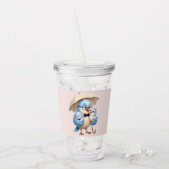 Faderfågel Akryl Kopp Med Sugrör Take Away Mugg (Framsida Ice)