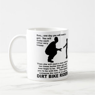 Faderlig Råd Dirt Bike Motocross Rolig Mugg