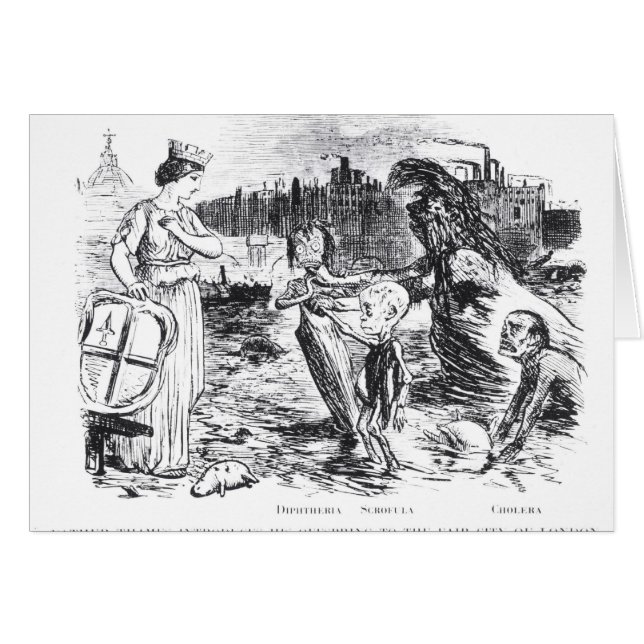 Fadern Thames introducerar hans avkommor Hälsningskort (Framsidan Horizontal)