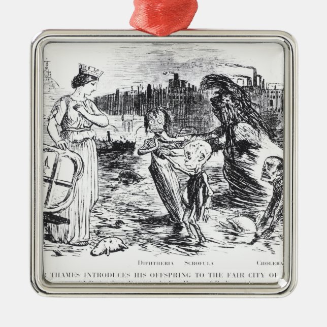 Fadern Thames introducerar hans avkommor Julgransprydnad Metall (Framsidan)