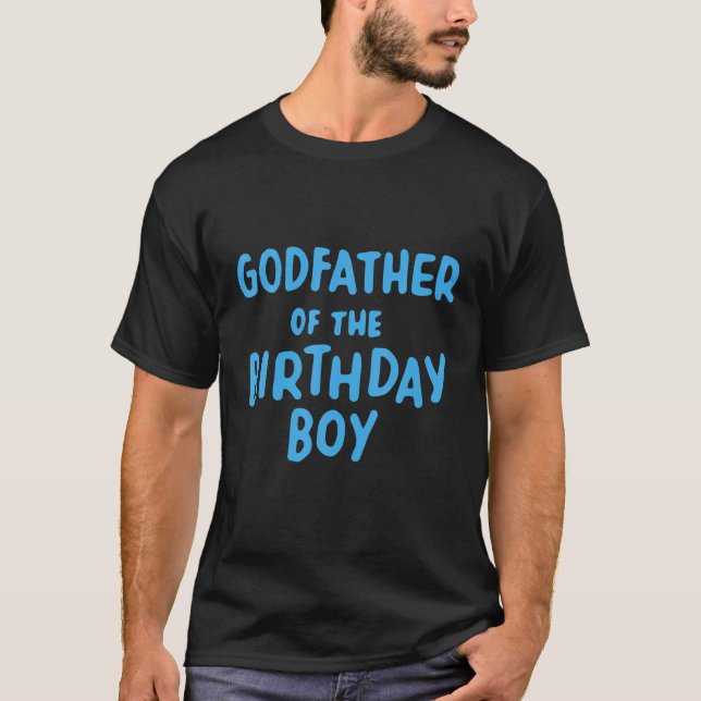 Fadern till Birthday Boy Godpappa Gift Matchi T Shirt (Framsida)