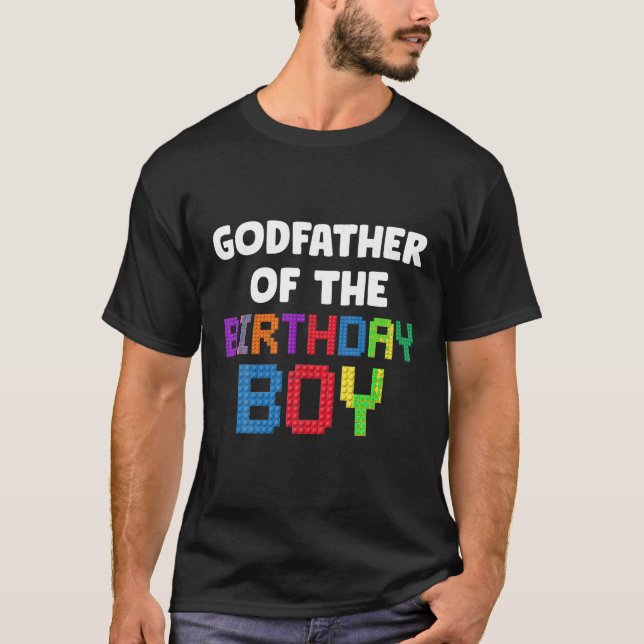 Fadern till Birthday Boy Master Builder Brick T Shirt (Framsida)
