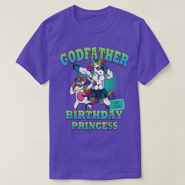 Fadern till Birthday Princess Dabbing Unicorn T Shirt (Design framsida)