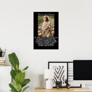 Faderns bön God Shepherd Flock Konstverk Poster