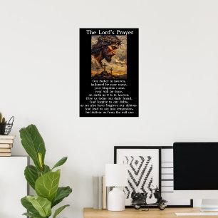 Faderns bön Kalvariedöd Solnedgång Nåde Konstverk Poster
