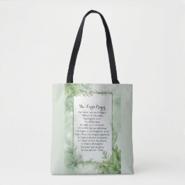 Faderns bön Vattenfärg Botanisk Postertryck Tygkasse