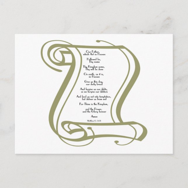 Faderns bön vykort (Framsida)