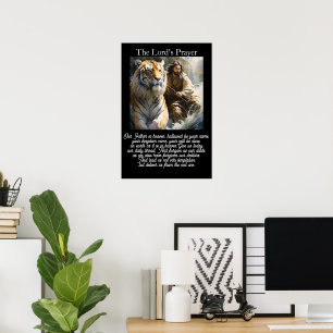 Faderns bönhöjd tiger triumf konstverk poster