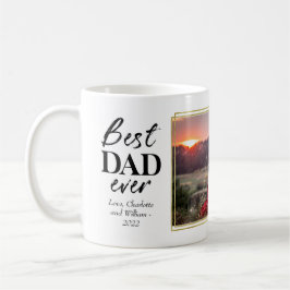 Faderns dag kopp med guld folie geometrisk design