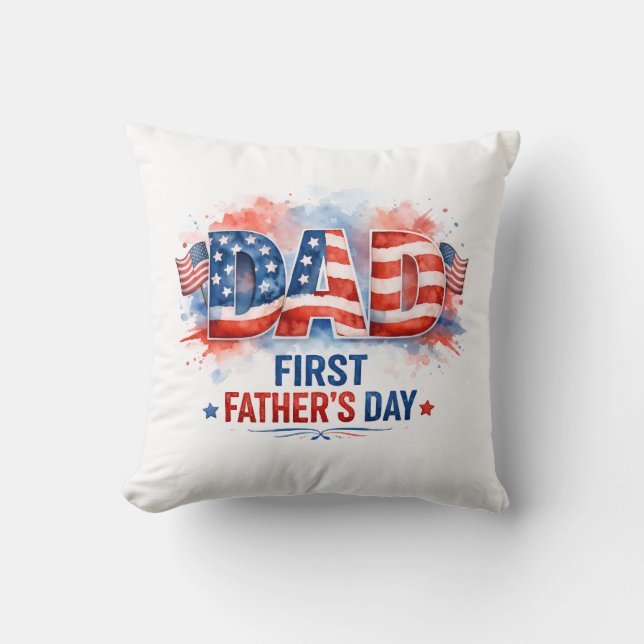Faderns dag med patriotisk prägel kudde (Framsida)